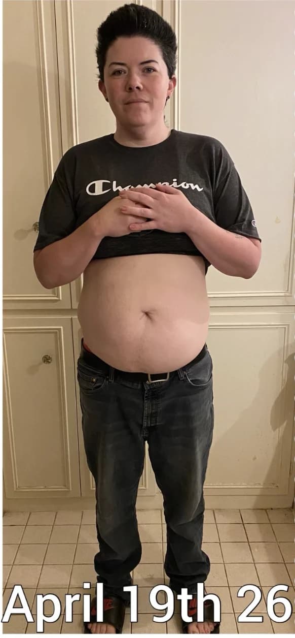 Before weight loss — April 19th